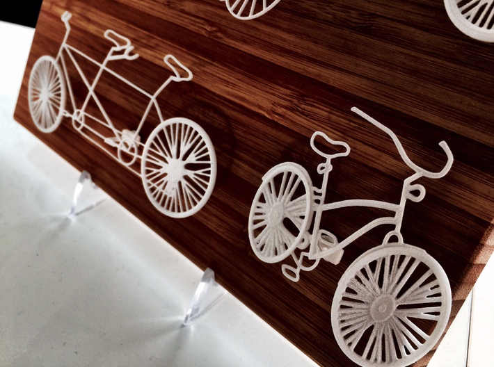 Five Bikes: Wire Wall Art 3d printed 
