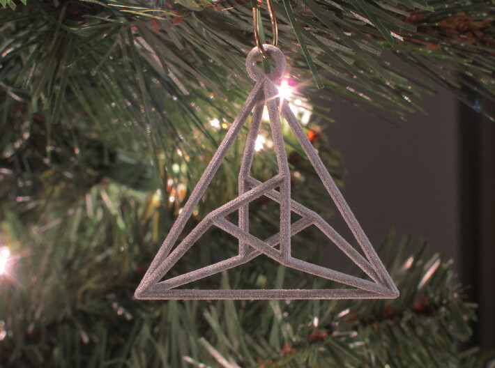 Triangle Christmas Ornament 3d printed