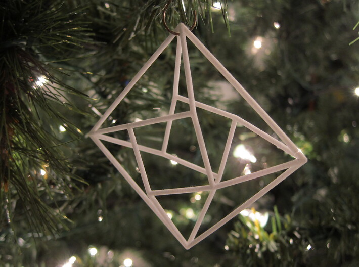 Diamond Christmas Ornament 3d printed