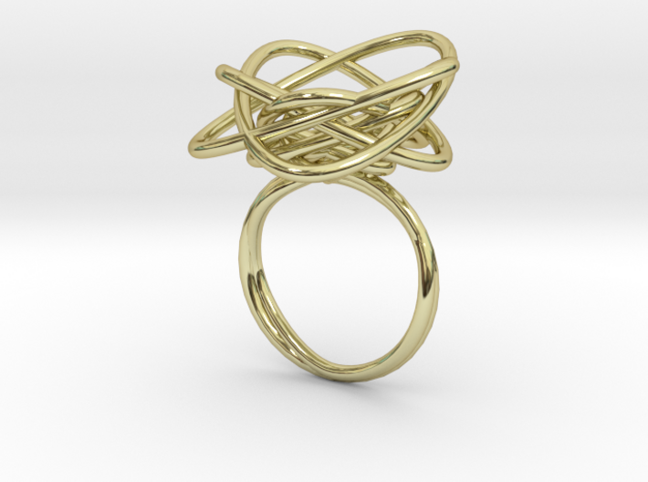 Sprouted Spiral Ring (Size 8) 3d printed 