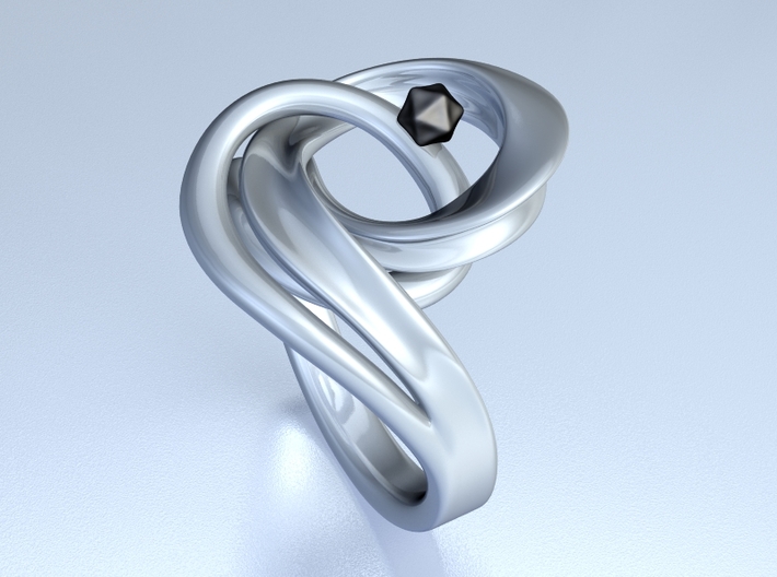 Intertwined Ring 3d printed 