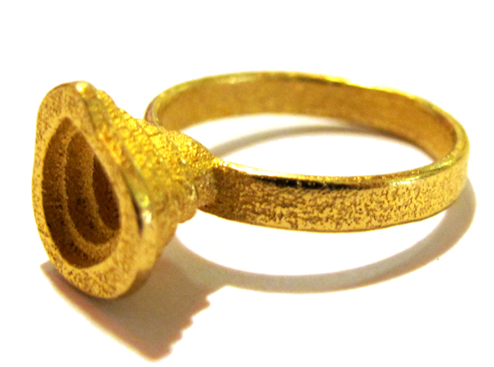 Gold Mine Ring - UK L (inside diameter 16.31mm) 3d printed