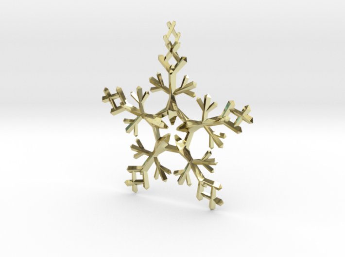 Snow Flake 5 Points - w Loopet - 7cm 3d printed