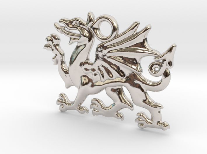 Welsh dragon charm 3d printed