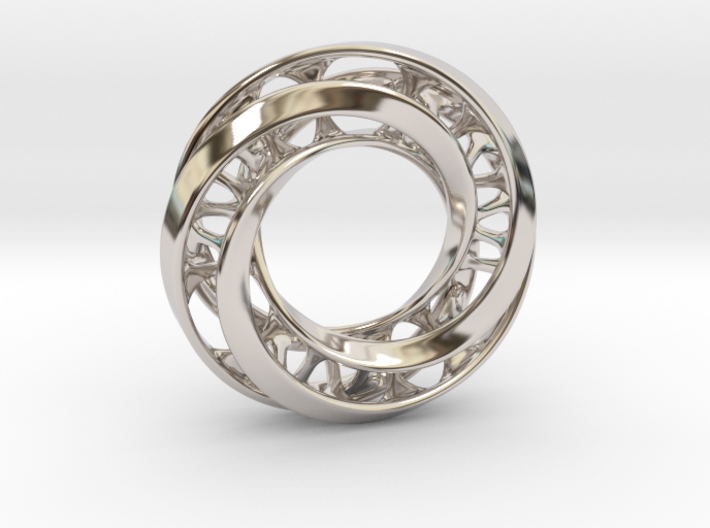 Mobius Ring Pendant v4 3d printed