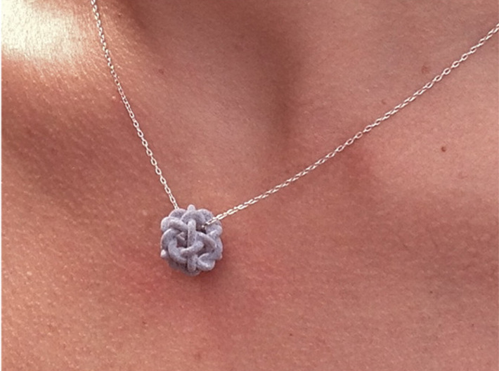 Nittle Nobbly 3d printed in alumide as pendant (chain not included)