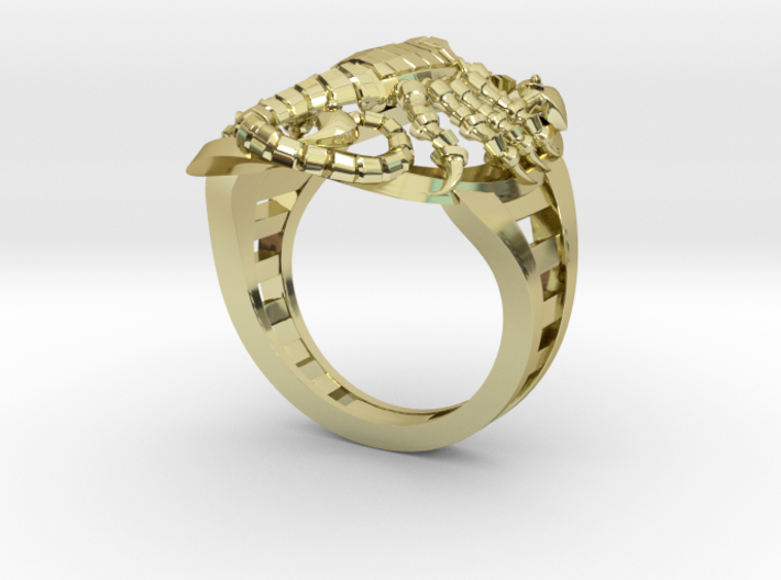 Mech Scorpion Ring Size 13.5 3d printed