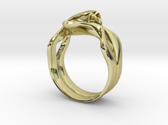 Lotus Ring 3d printed