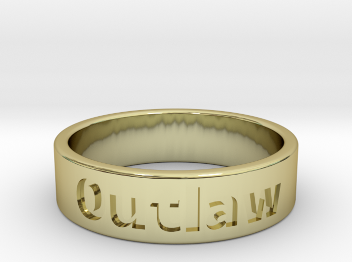 Outlaw Mens Ring 19.8mm Size10 3d printed