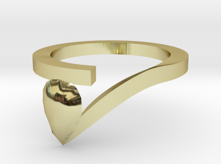 Pear Shaped Diamond Ring 3d printed