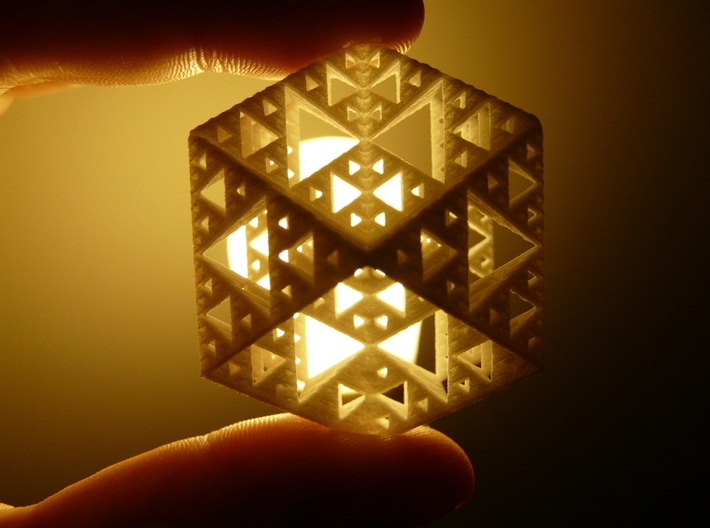 Sierpinski Cuboctahedron Fractal 3d printed White strong &amp; Flexible