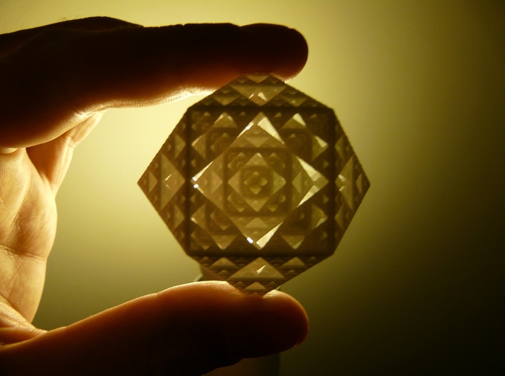 Sierpinski Cuboctahedron Fractal 3d printed White strong & Flexible