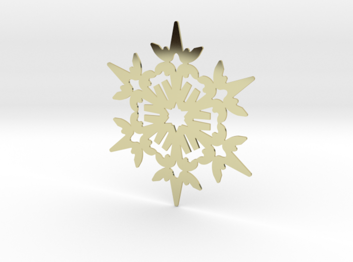 Wings Snowflake - Flat 3d printed