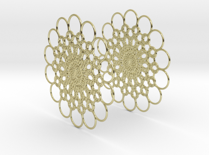 Flowerish 10 Big Hoop Earrings 60mm 3d printed