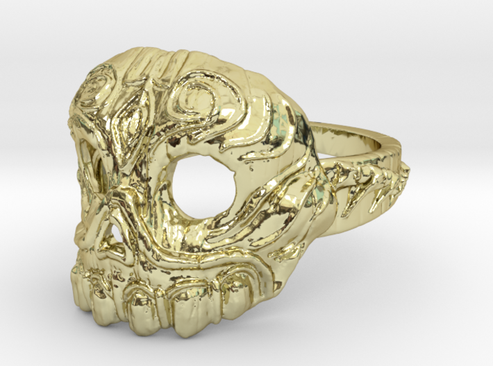 Dr.K Skull Ring Size 5 3d printed