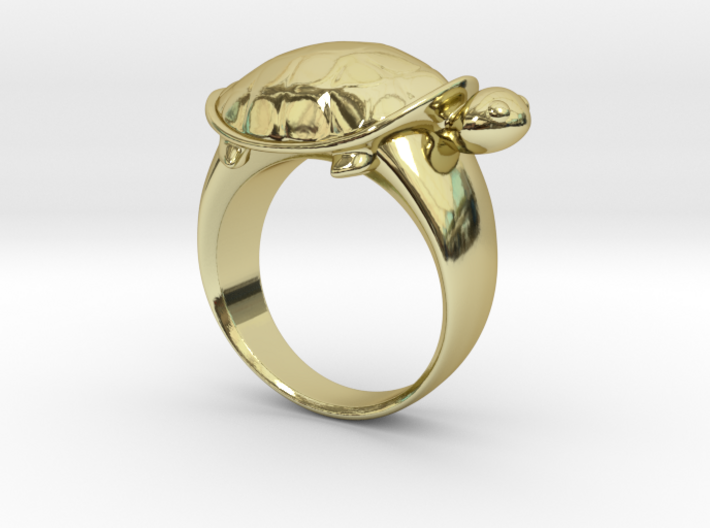 Turtle Ring (Size 7.5) 3d printed
