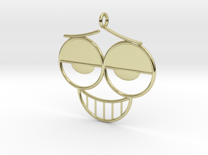 The Grin Pendant/Earring 3d printed
