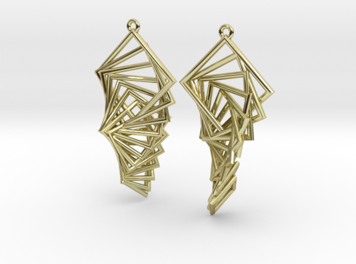 Arithmetic Earrings (Rhombus) 3d printed