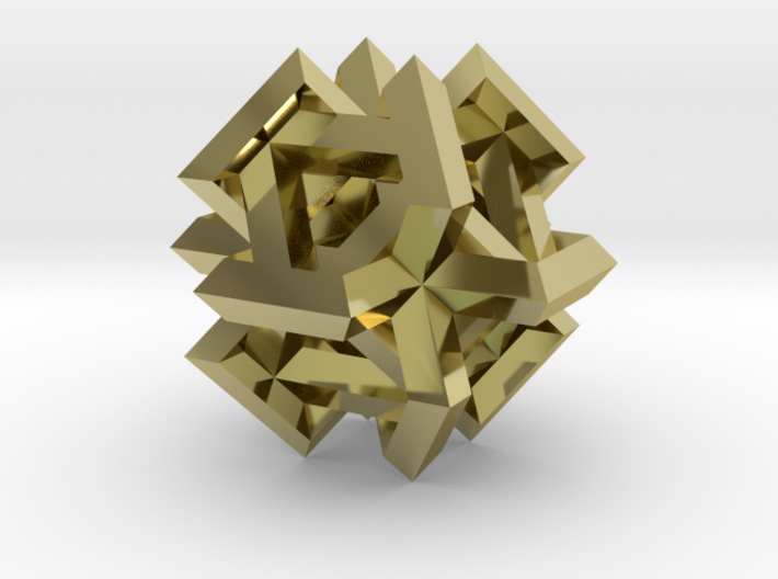 Cuboctahedron of Linked Frames 3d printed