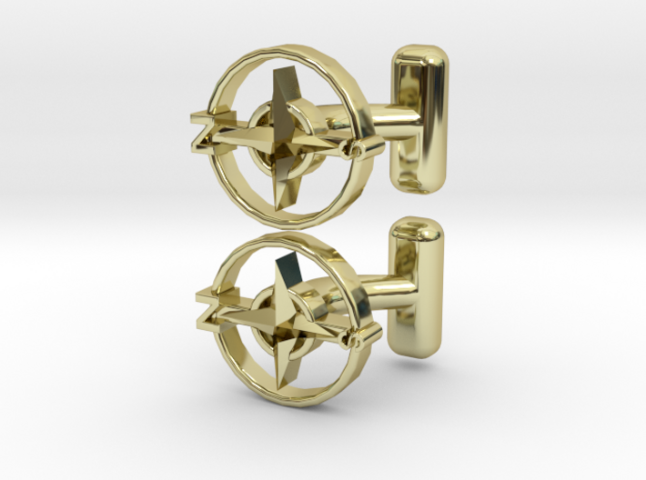 Compass Cufflinks, Part of the NEW Nautical Collec 3d printed