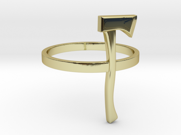Axe Ring - Size N (6 3/4) 3d printed