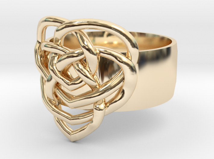 Celtic Mother's Knot Ring Size 7 3d printed