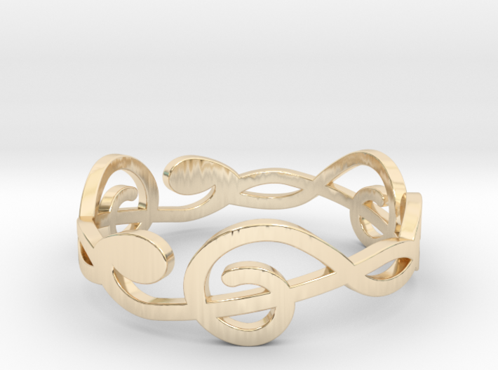 Size 9 G-Clef Ring A 3d printed