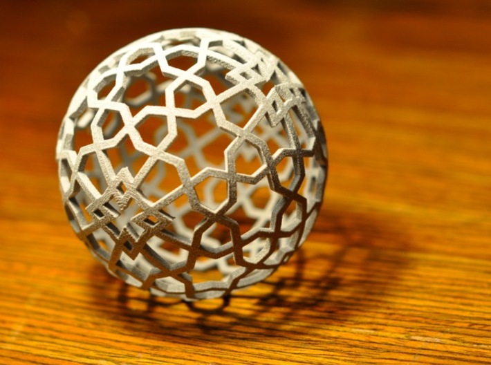 Islamic star ball with 6-pointed stars 3d printed