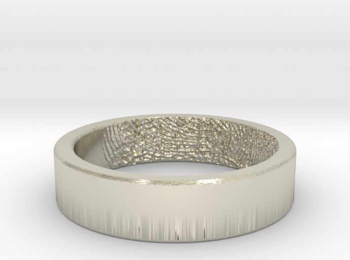 Fingerprint Ring - His 3d printed 