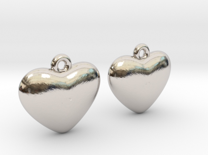 Heart Earrings 3d printed