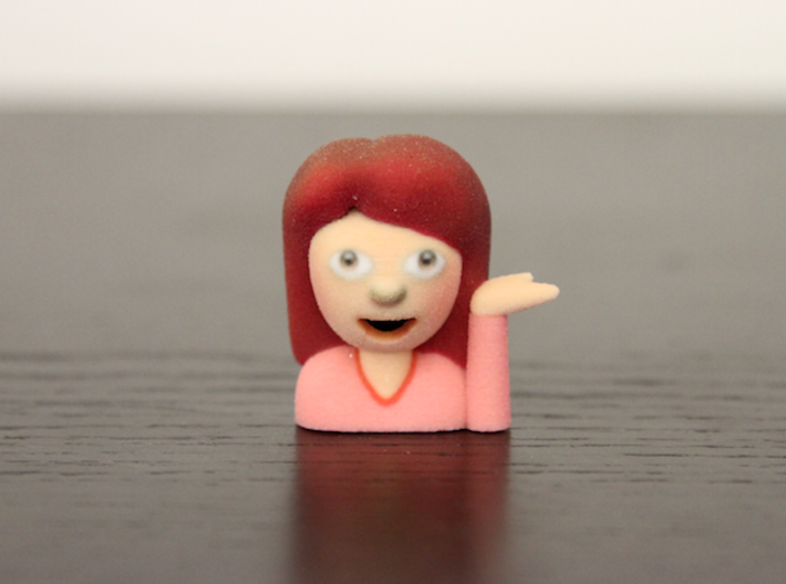 Sassy Girl Emoji figurine 3d printed 