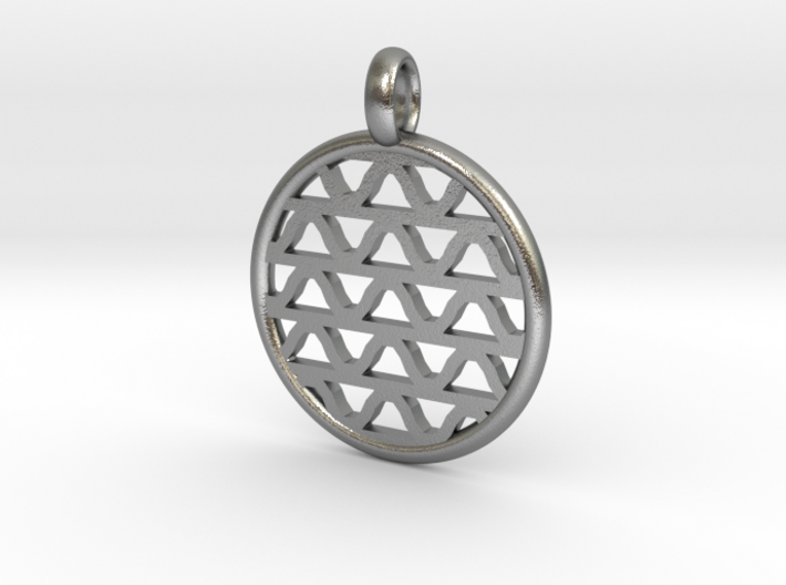DRAW pendant - waves A 3d printed