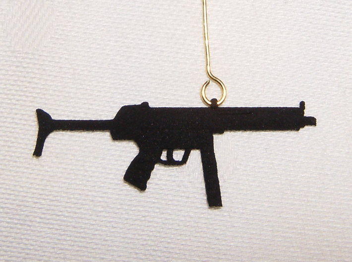 MP5 Earring Pendant 3d printed