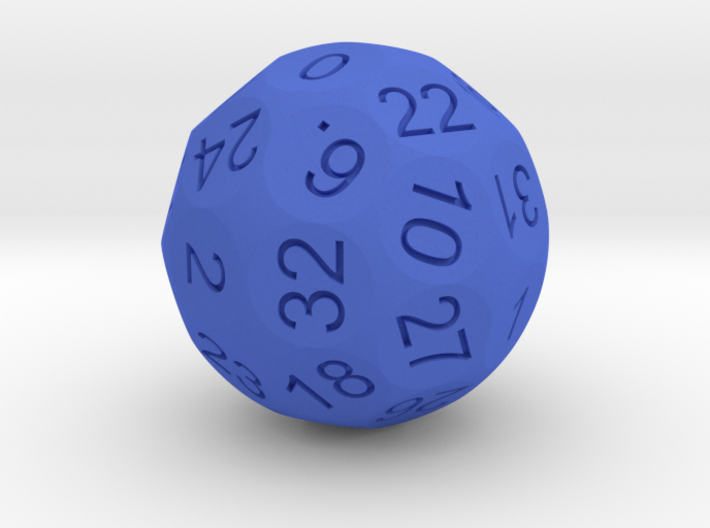 D36 Sphere Dice numbered from 0 to 35 3d printed
