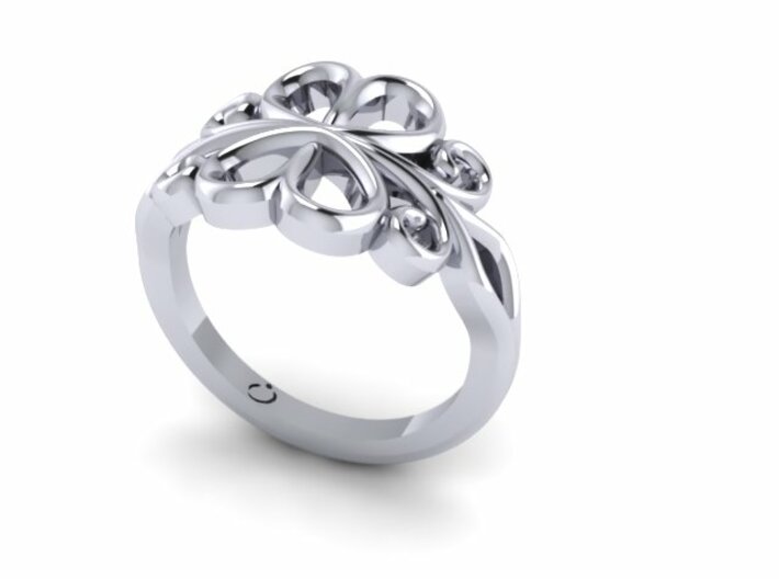 Swirl Ring 3d printed