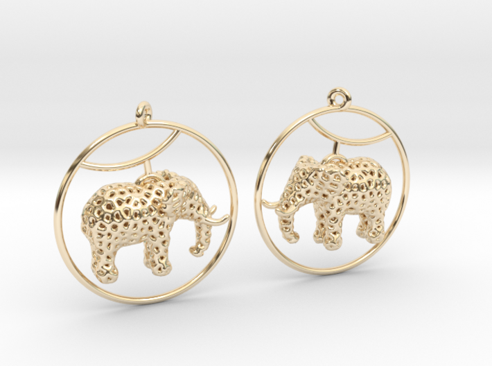Elephant Earring 3d printed