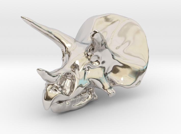 Triceratops Skull - Pendant/Key Fob 3d printed