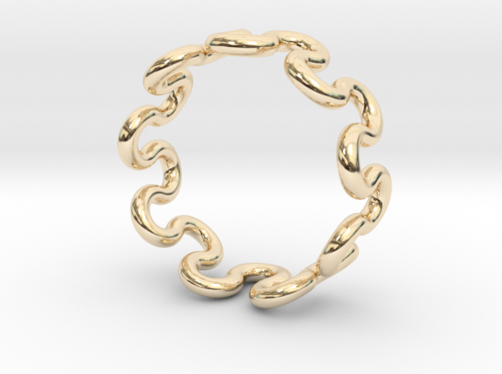 Wave Ring (20mm / 0.78inch inner diameter) 3d printed