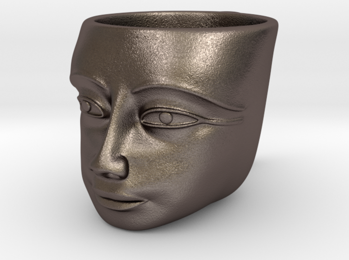 Tutankhamen Face on a Cup (Egyptian Pharaoh) 3d printed