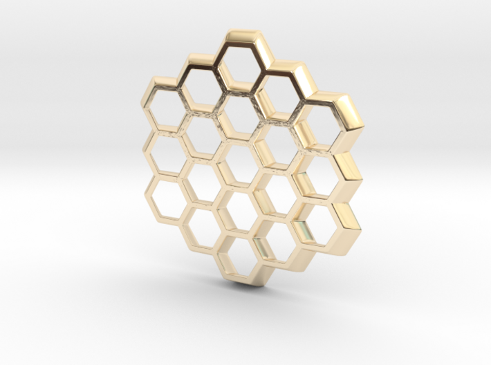 Honeycomb Slice Pendant 3d printed