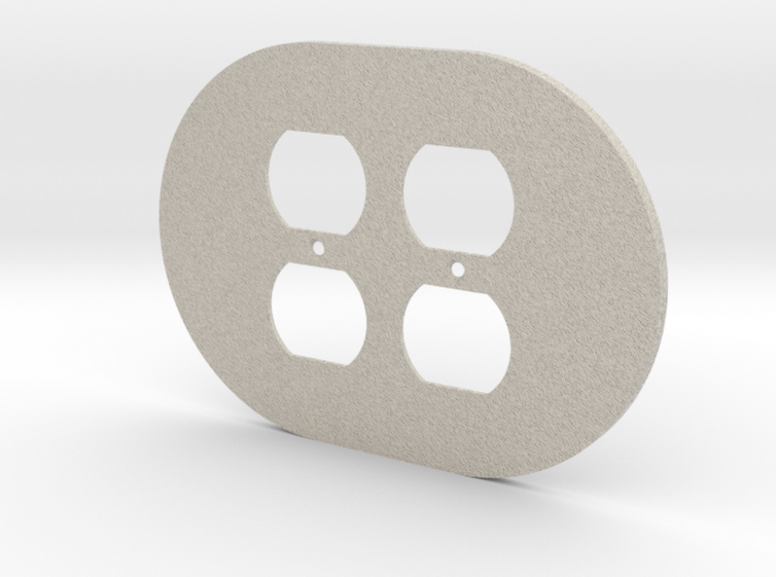 plodes® 2 Gang Duplex Outlet Wall Plate 3d printed