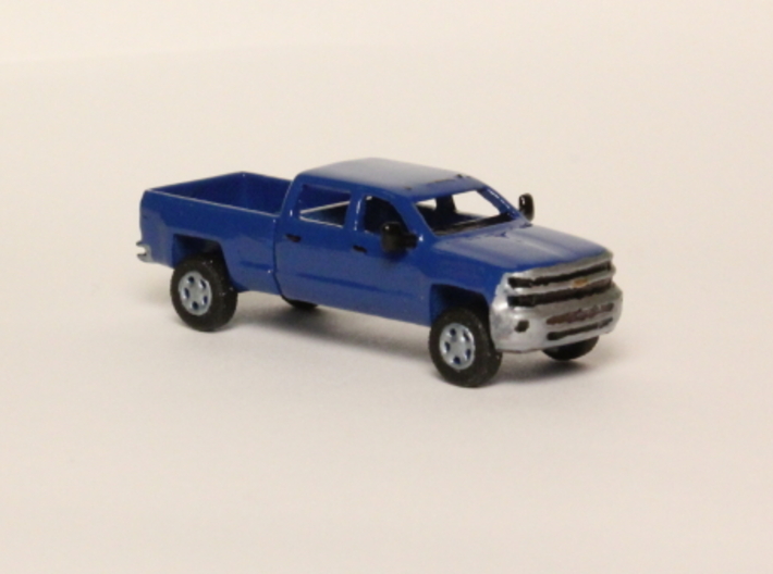 1:160 N Scale Chevy & Dodge Crew Cab Pickup Trucks 3d printed 