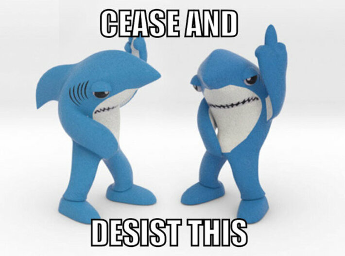 Left Shark - Cease and Desist This 3d printed