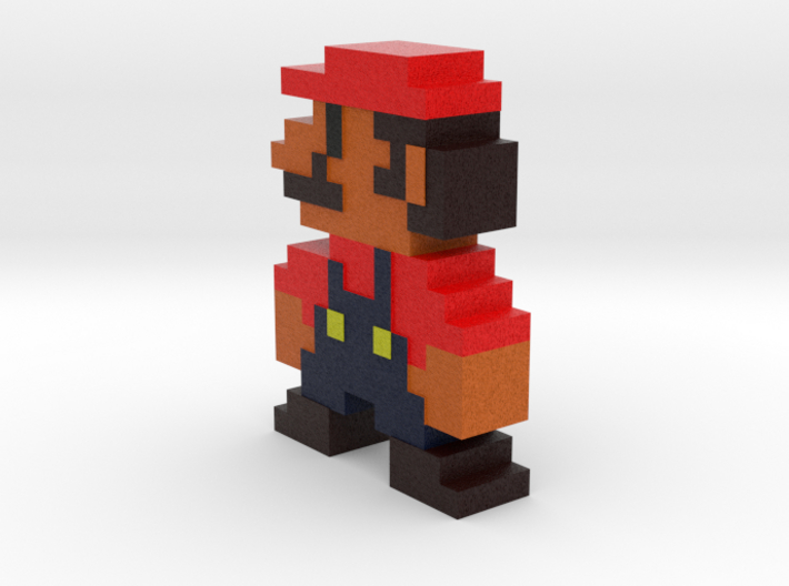 Pixel Mario 3d printed