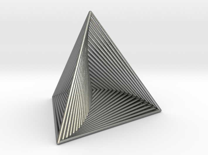 0046 Tetrahedron Line Design (5 cm) #001 3d printed