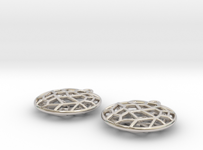 Cell Earrings - small 3d printed
