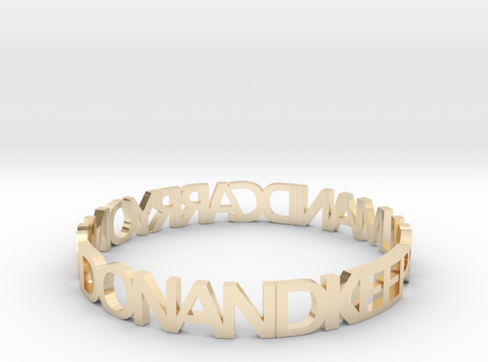 KEEP CALM AND CARRY ON AND ON AND bangle 3d printed 