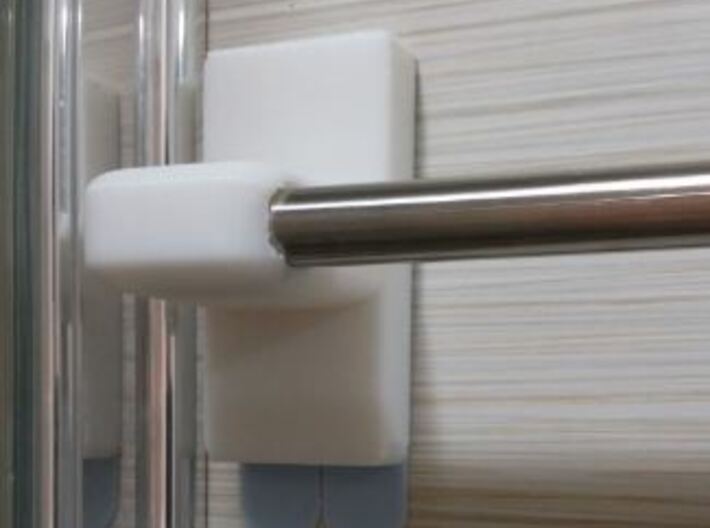 Towel Rod Rail End Support (12.7mm Diameter Rod) 3d printed Towel Support