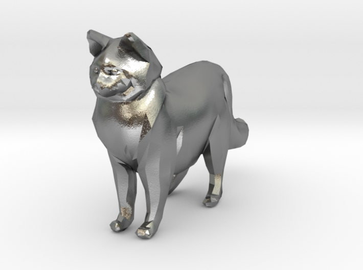 Ragdoll Kitty Toy Charm by Cindi (Copyright 2015) 3d printed Raw Silver