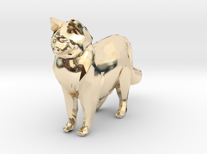 Ragdoll Kitty Toy Charm by Cindi (Copyright 2015) 3d printed 14k Gold Plated